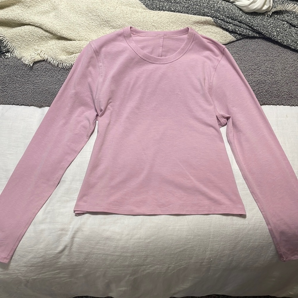 Lululemon PINK PEONY Classic Fit Long Sleeve Shirt Size: 4